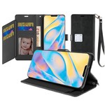 Hybrid PU Leather Flip Cover Case Wallet with Credit Card Slots for Galaxy S22