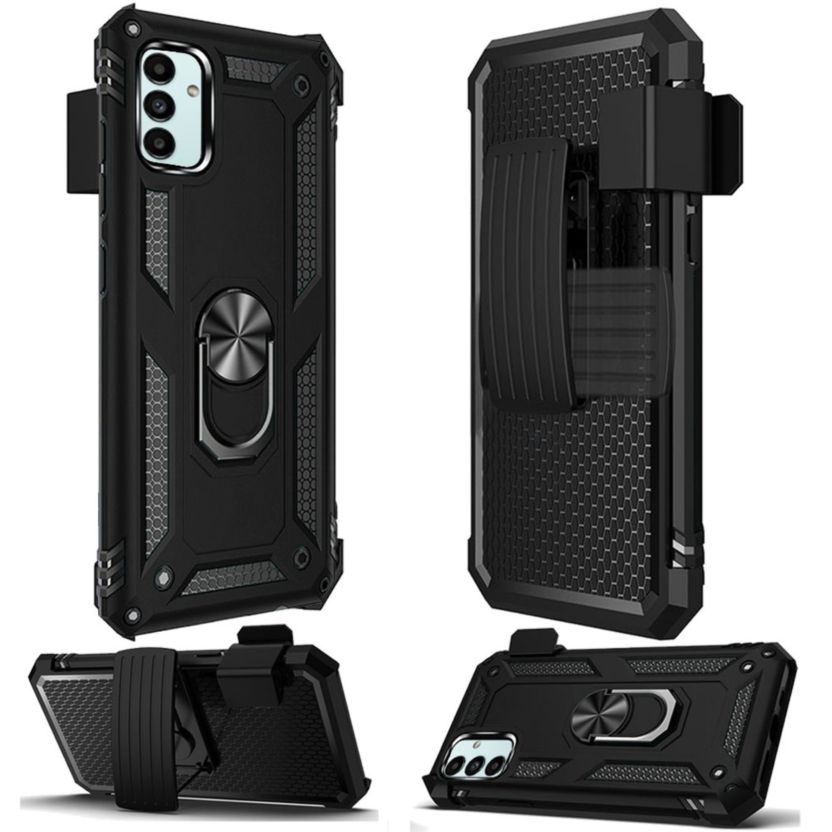 Combo Hybrid Case with 360 Magnetic Ring Stand & Holster Clip for  Samsung A03s