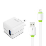 EMY Home Wall Smart Travel Charger Adapter with Lightning Cable (MY239) - 1,000ma