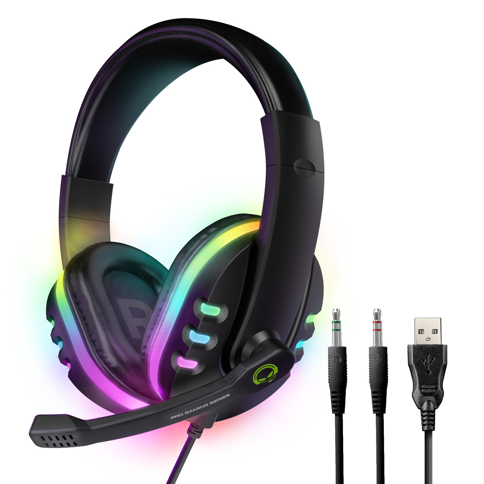 HyperGear SoundRecon RGB LED Gaming Headset Black