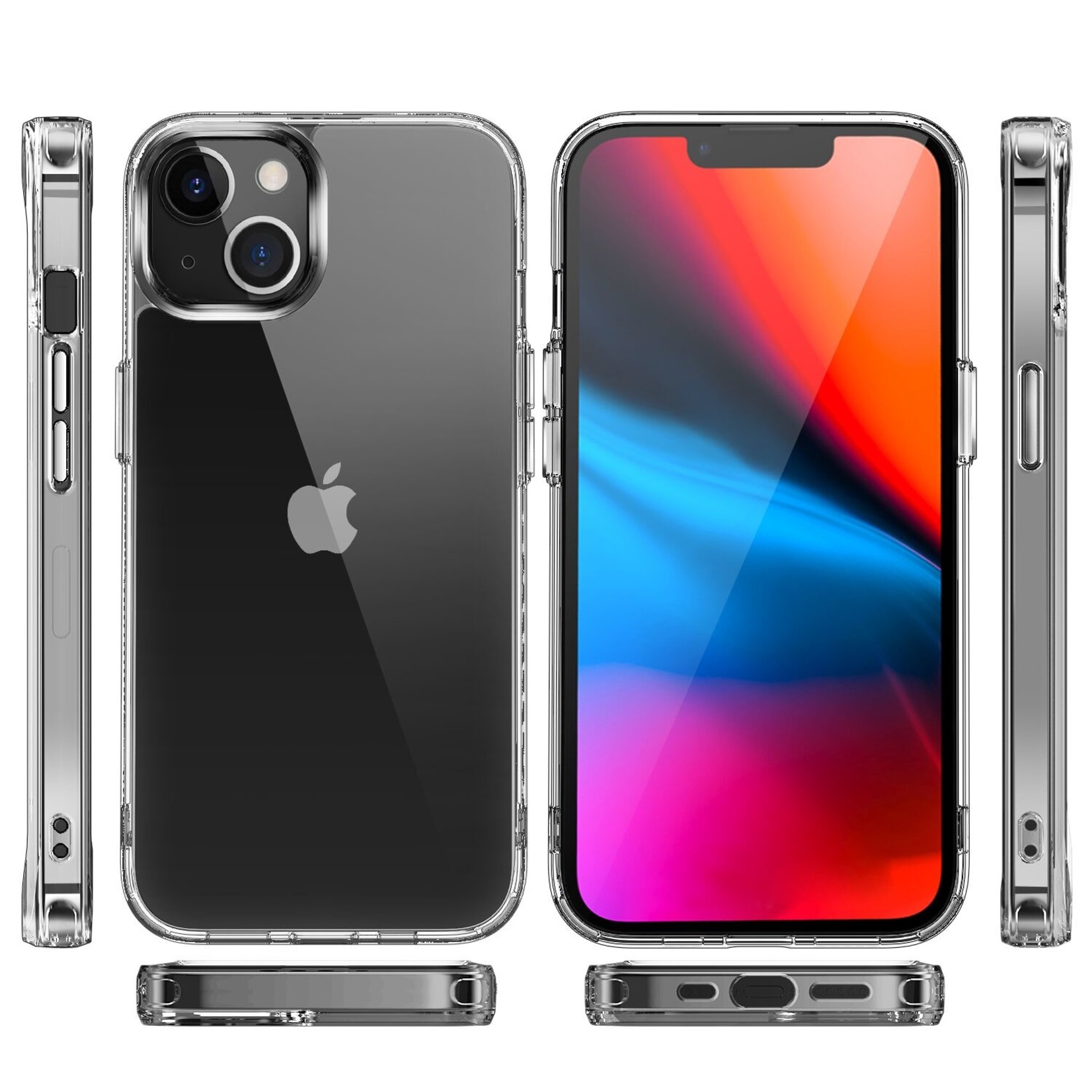 PURE CRYSTAL Transparent Thick 2.0mm ShockProof Chromed Buttons Case Cover - Clear For Apple iPhone 11 (XI6.1)