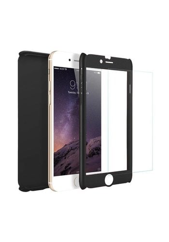 Fashion PC 360 Degree Protective Case with Tempered Glass For iPhone 7/8 