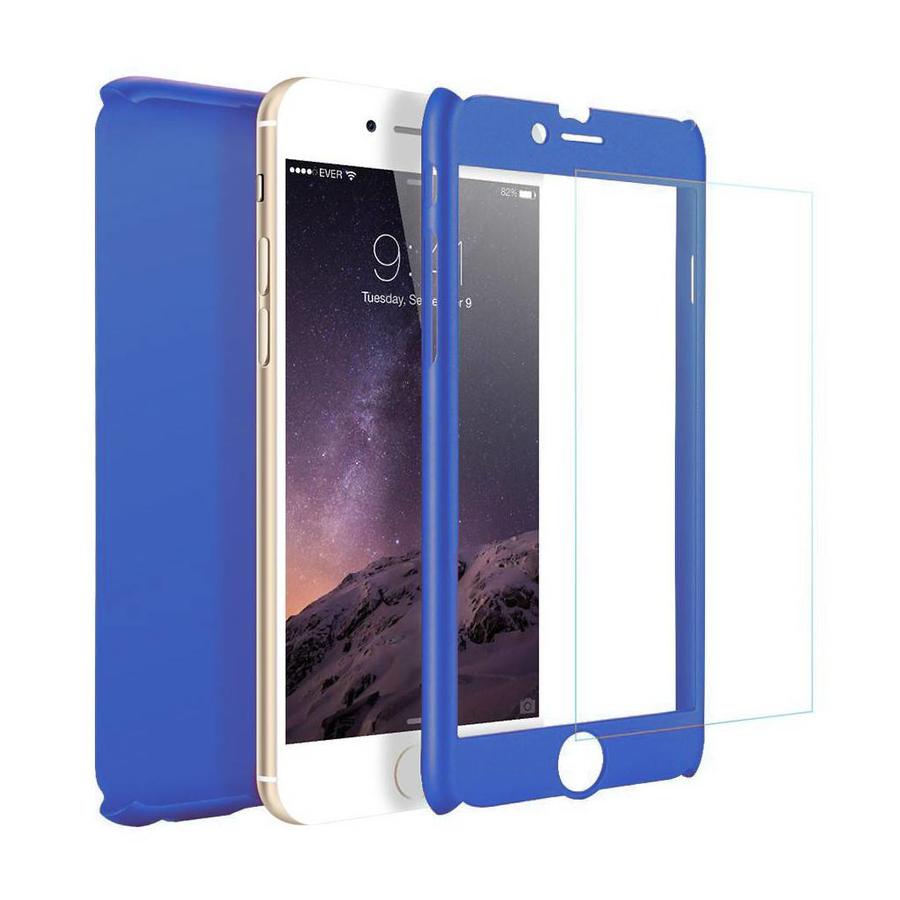 Fashion PC 360 Degree Protective Case with Tempered Glass For iPhone 7/8