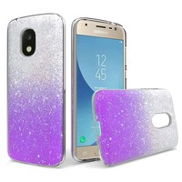 Gradient Two Tone Glitter Paper TPU Gel Case For Galaxy J3 Achieve (2018)