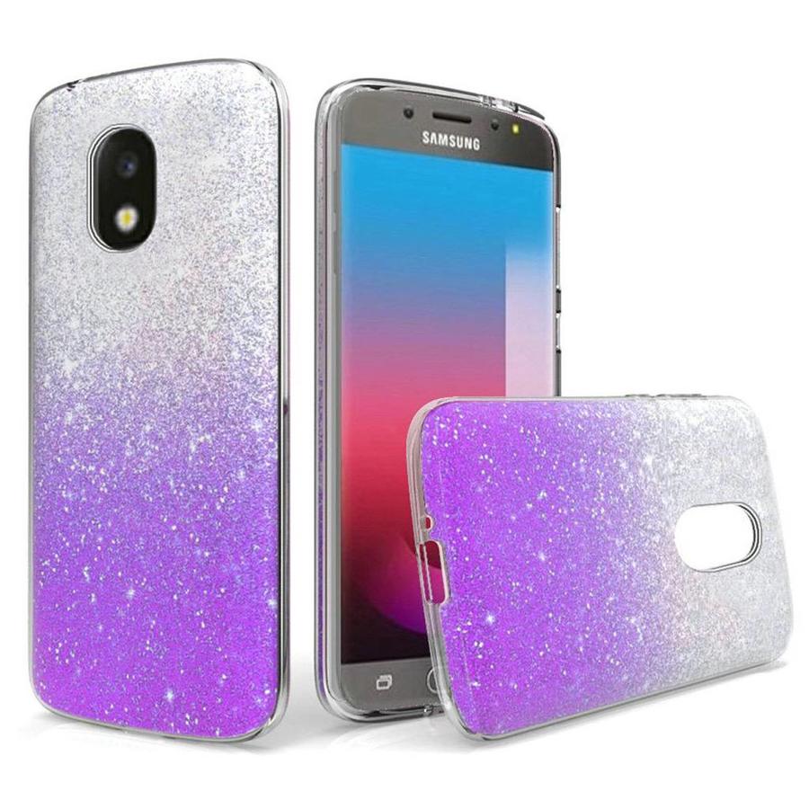Gradient Two Tone Glitter Paper TPU Gel Case For Galaxy J7 Refine / Star (2018)