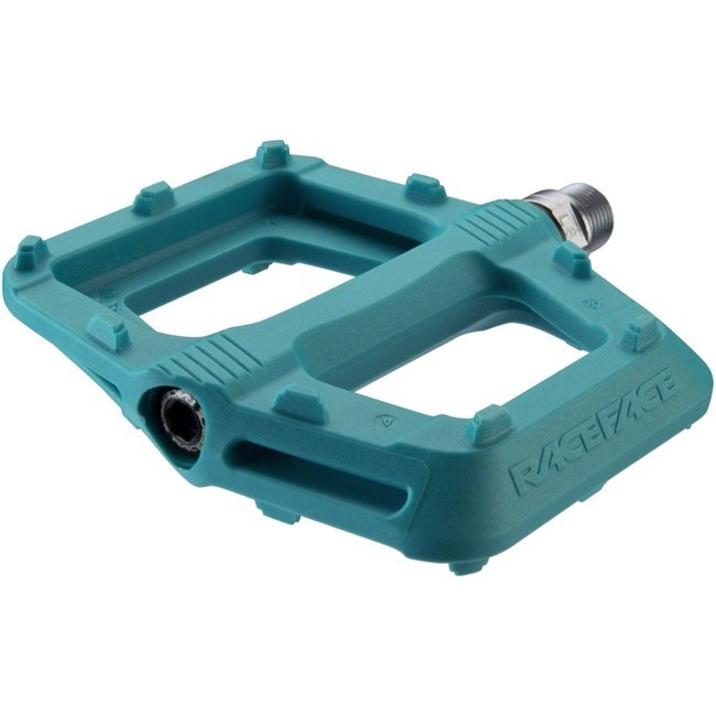 Race Face Race Face, Ride, Platform Pedals, Body: Nylon, Spindle: Cr-Mo, 9/16'', Turquoise, Pair