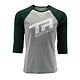 Transition TBC - 3/4 Sleeve Shirt: TR Logo (Small, Grey- Deep Sea Green)