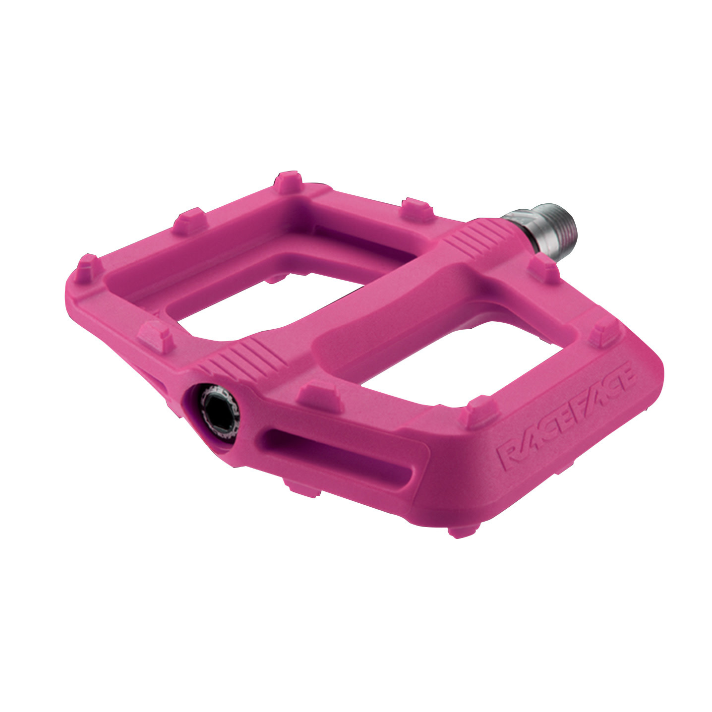 Race Face Race Face, Ride, Platform Pedals, Body: Nylon, Spindle: Cr-Mo, 9/16'', Pink, Pair