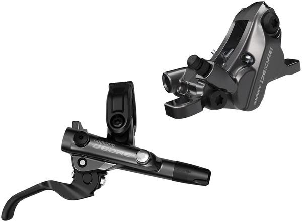 Shimano Shimano Deore BL-M6100/BR-M6120 Disc Brake and Lever - Rear, Hydraulic, Resin Pads, Gray