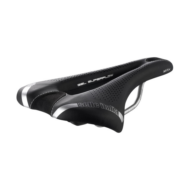 Selle Italia Selle Italia Max SLR Gel Superflow Saddle - Titanium, Black, L3