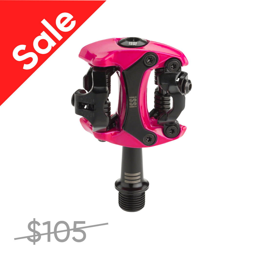 iSSi SALE iSSi Flash III Pedals - Dual Sided Clipless, Aluminum, 9/16", Pink