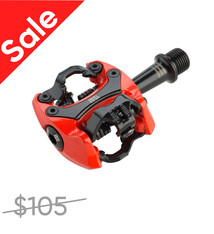 iSSi SALE iSSi Flash III Pedals - Dual Sided Clipless, Aluminum, 9/16", Lava