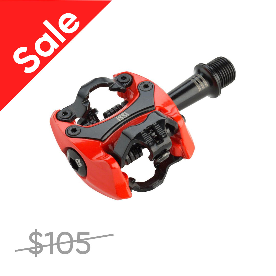 iSSi SALE iSSi Flash III Pedals - Dual Sided Clipless, Aluminum, 9/16", Lava