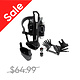 LEZYNE SALE Lezyne, Tubeless Flow Storage Loaded, Bottle Cage, Composite, Includes CO2 Head, V18 Multi-Tool with Tubeless Reamer & Tire Plug Kits, 2 CO2 Cartridges (Right)