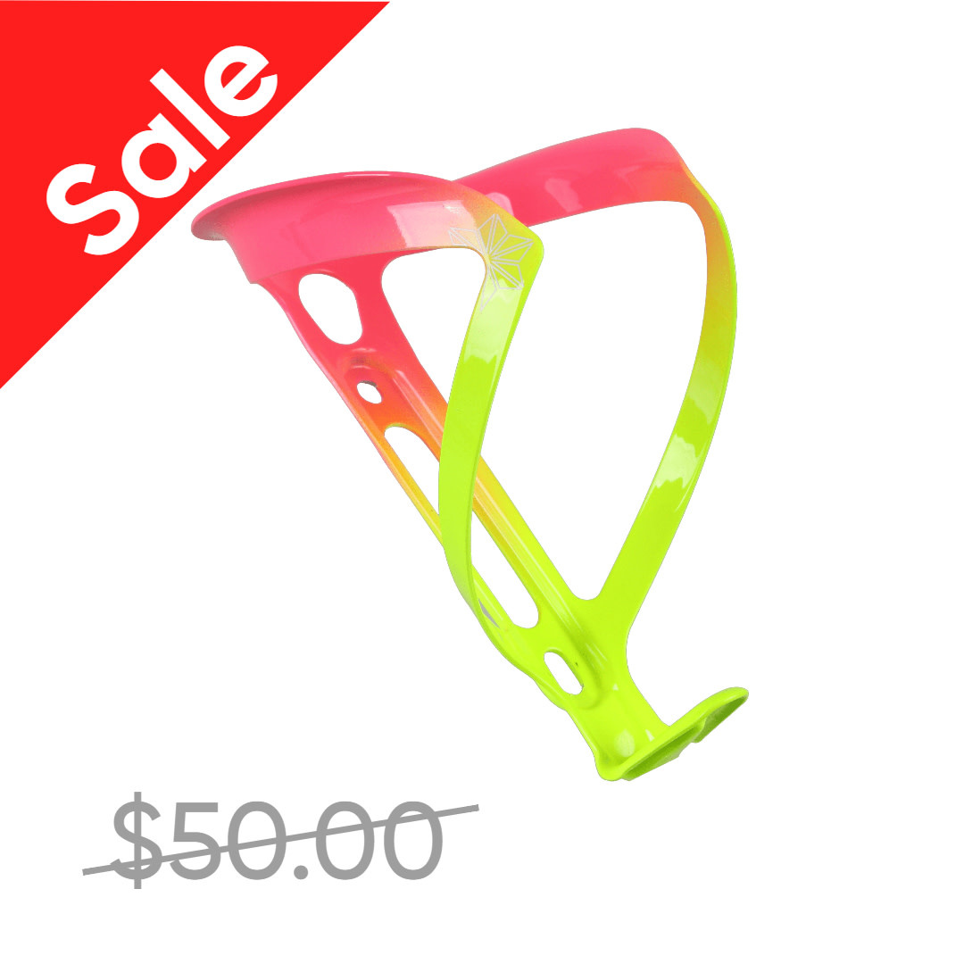 Supacaz SALE Fly Alloy Bottle Cage, Neon Yellow/Neon Pink  NLS