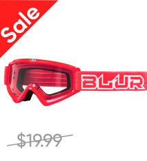 Blur Blur B-Zero Goggle, Red , Clear Lens BLACK FRIDAY SALE