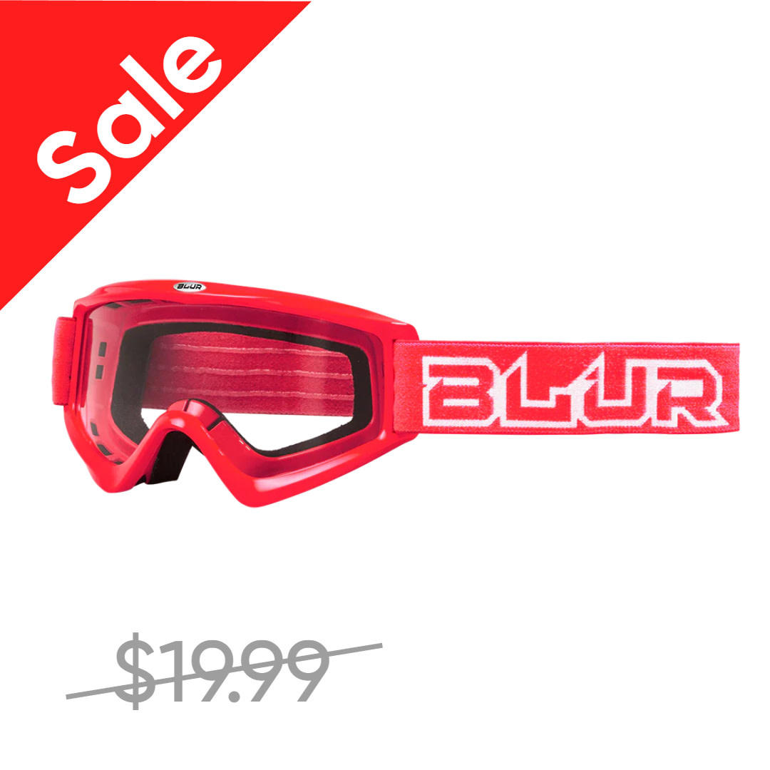 Blur Blur B-Zero Goggle, Red , Clear Lens BLACK FRIDAY SALE