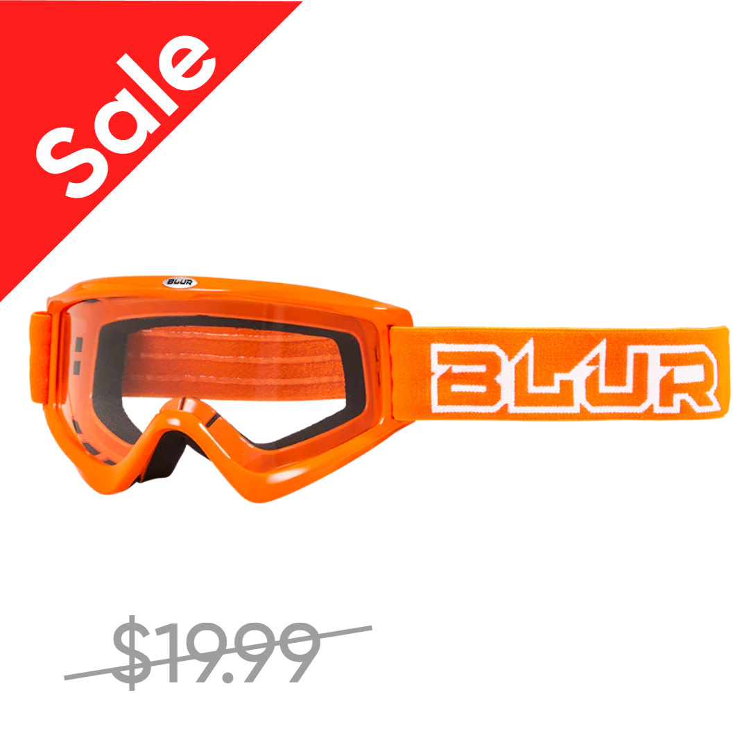 Blur Blur B-Zero Goggle, Orange, Clear Lens BLACK FRIDAY SALE
