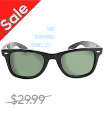 Optic Nerve ONE Dylan Polarized Sunglasses: Shiny Black with Polarized Gray Lens BLACK FRIDAY SALE