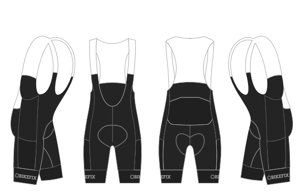 Hyperthreads custom venture bibs mens (X-Large, black)