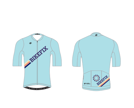 Hyperthreads custom hyperpro jersey Womens (Small, Hint blue/horizontal letters)