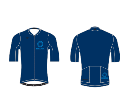 Hyperthreads custom hyperpro jersey Womens (X-Small, Navy/light blue logo)