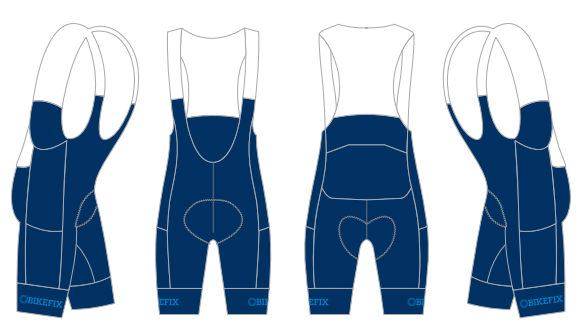 Hyperthreads custom venture bibs mens (X-Large, Navy)