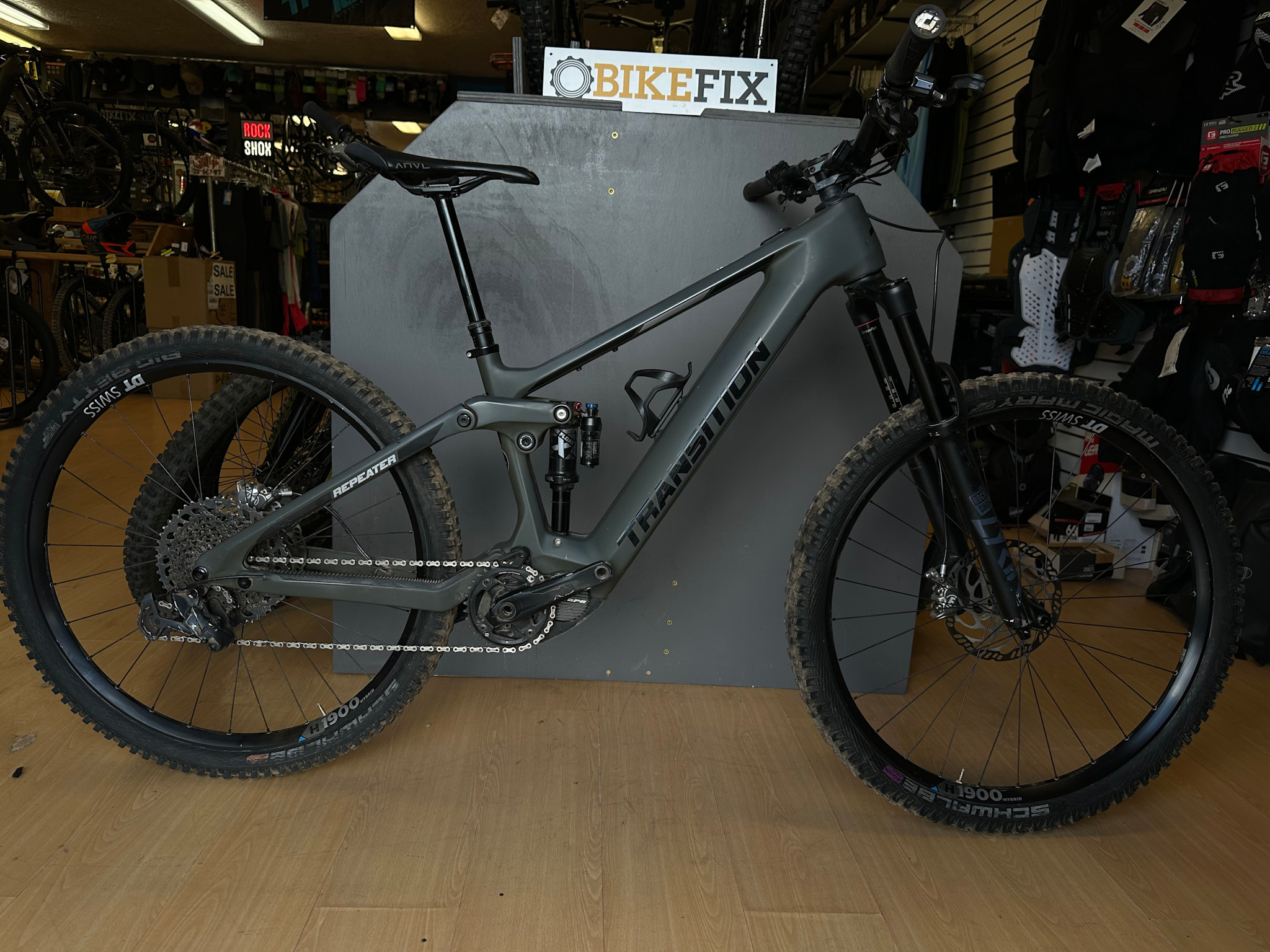 Transition Transition Repeater Carbon GX (Medium, Mossy  Green) DEMO w Rock Shox Lyrik