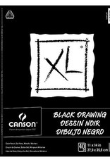 Canson XL Black Drawing Pads, 9 x 12 40 Shts