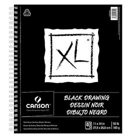 Canson XL Black Drawing Pads, 9 x 12 40 Shts