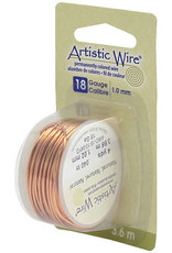 Artistic Wire Colored Copper Craft Wire, 14 Gauge (1.6mm) 10 ft., Tinned Copper