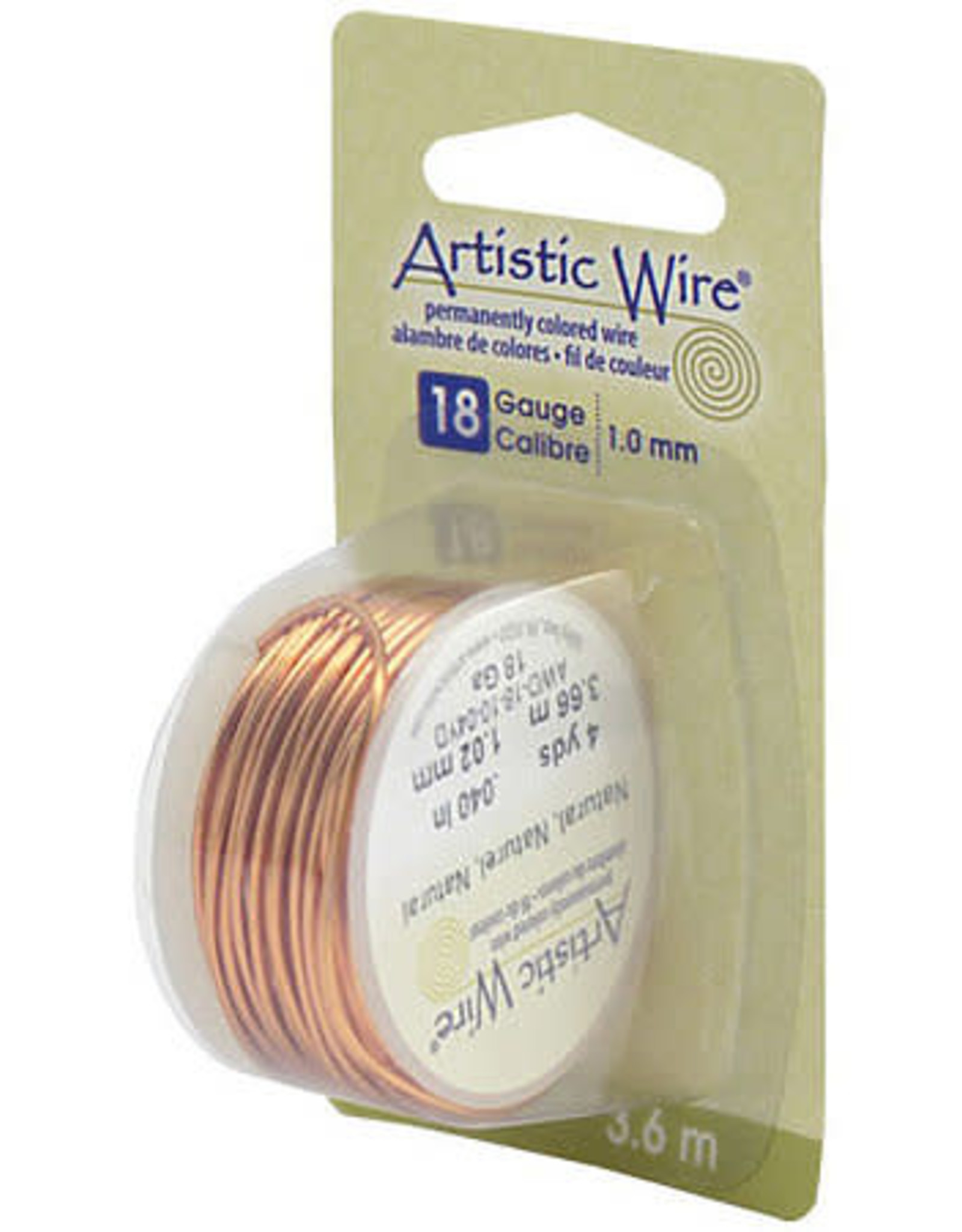 Artistic Wire Colored Copper Craft Wire, 14 Gauge (1.6mm) 10 ft., Tinned Copper