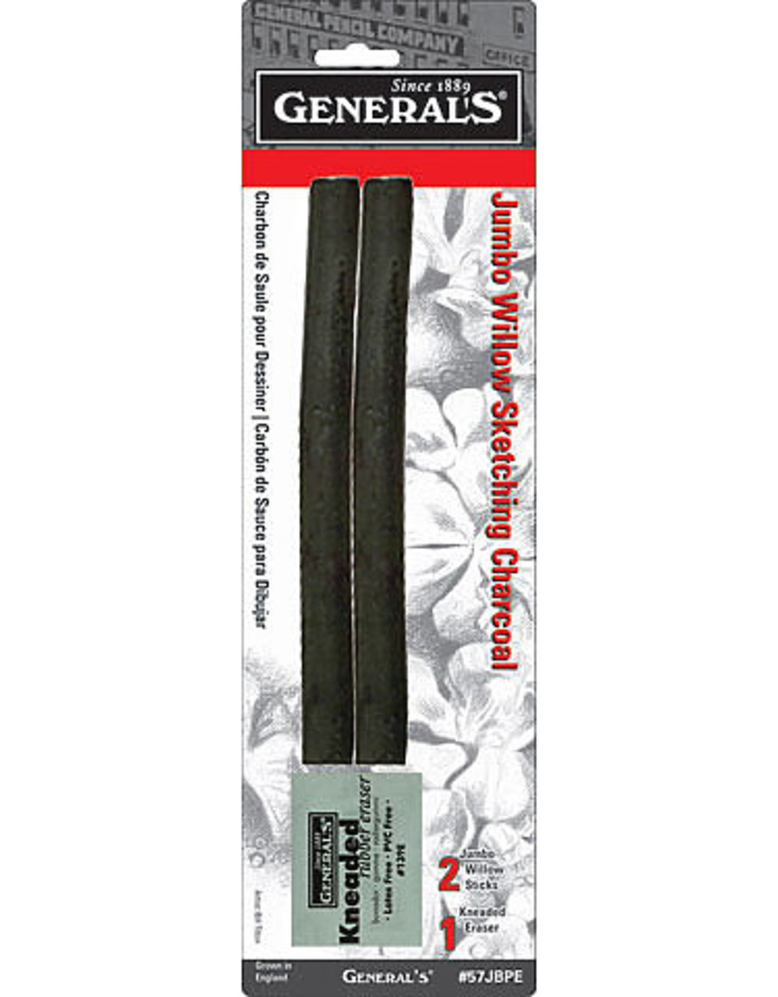 General Pencil General's Jumbo Willow Sketch Charcoal Set: 2 Pieces