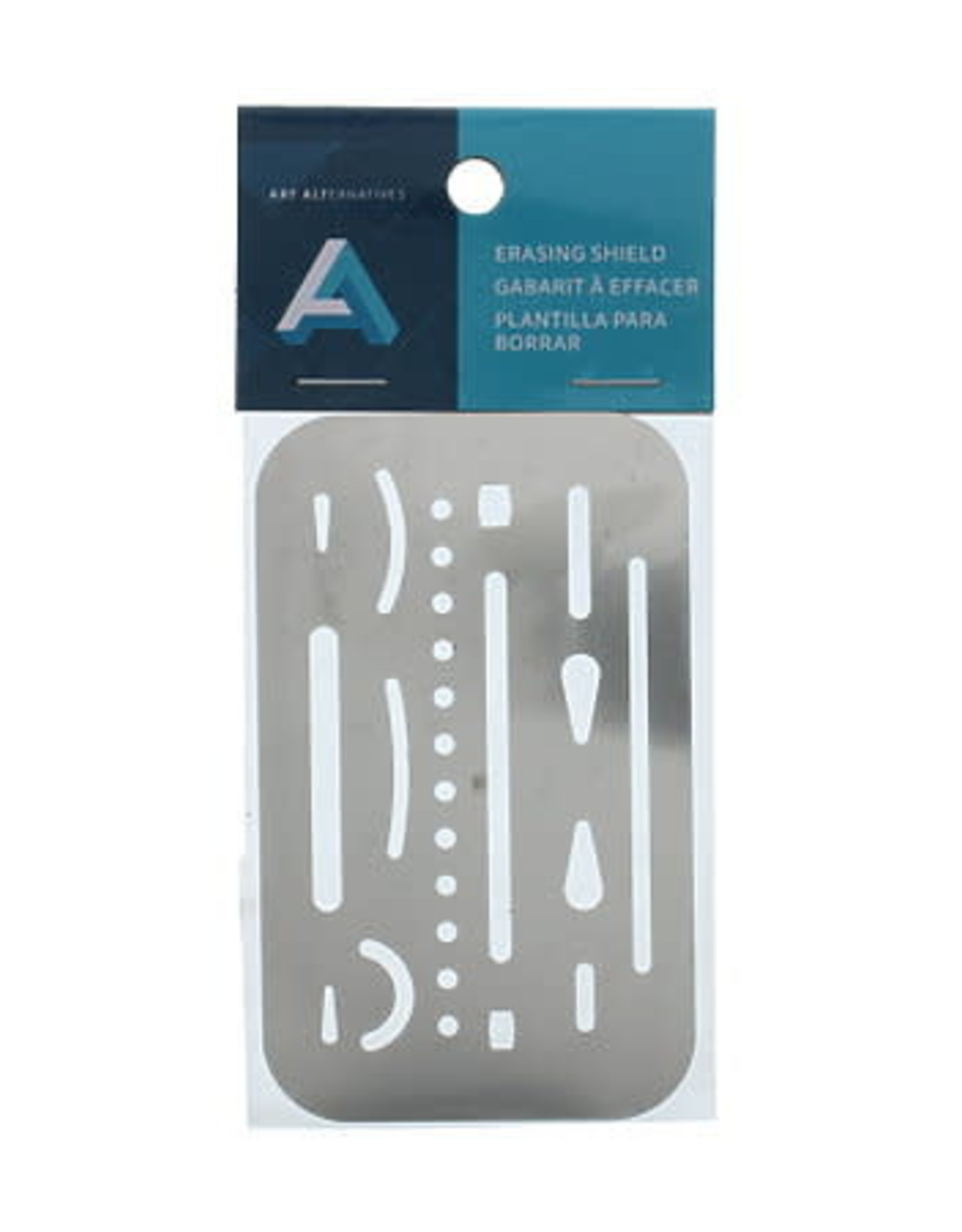Art Alternatives Stainless Steel Erasing Shield 26 Hole