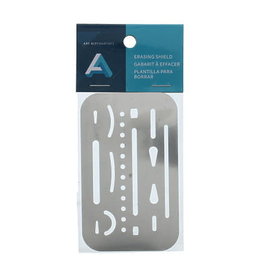 Art Alternatives Stainless Steel Erasing Shield 26 Hole