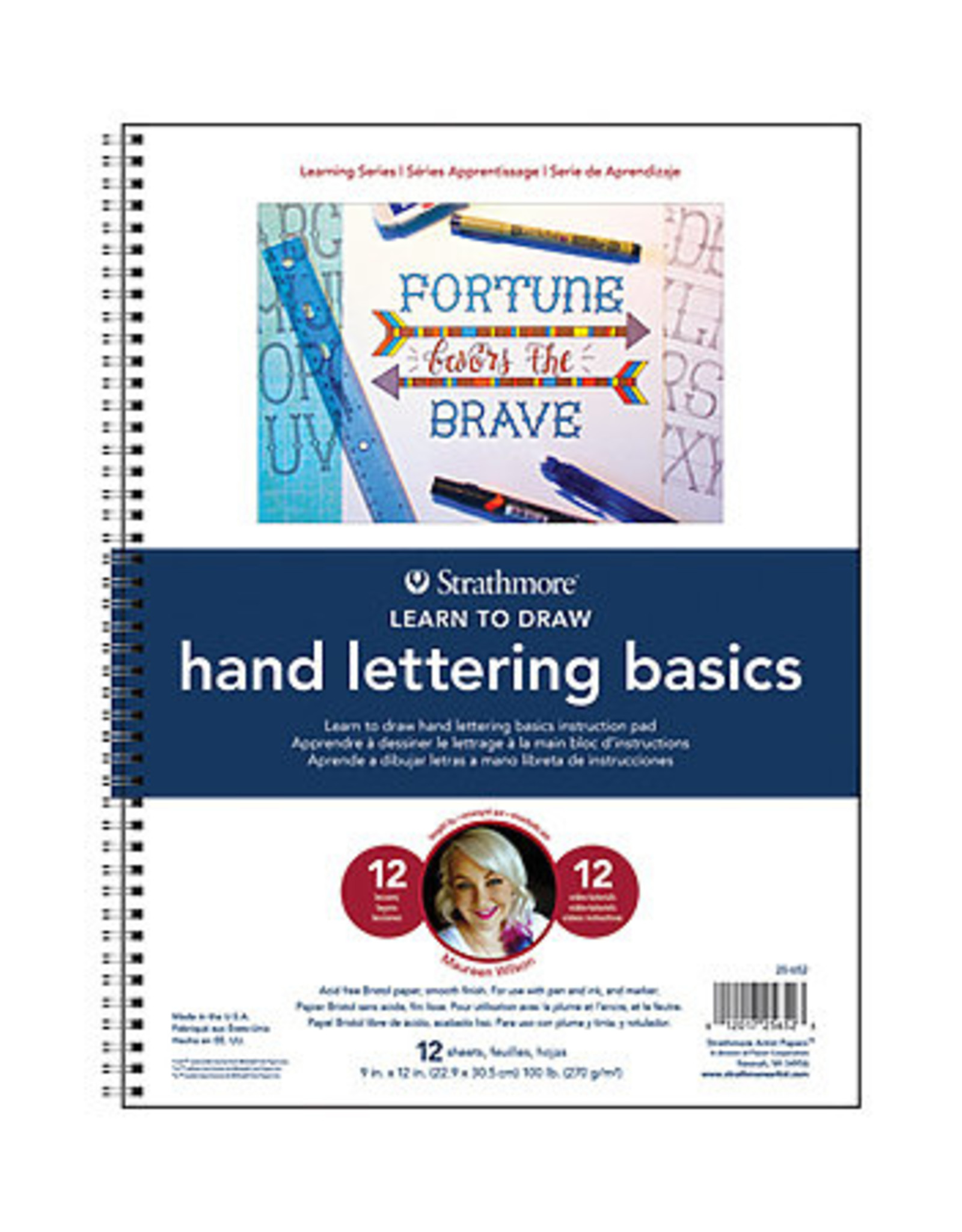 Strathmore Learning Series Hand Lettering Pads, Hand Lettering Basics 9X12 Wirebound