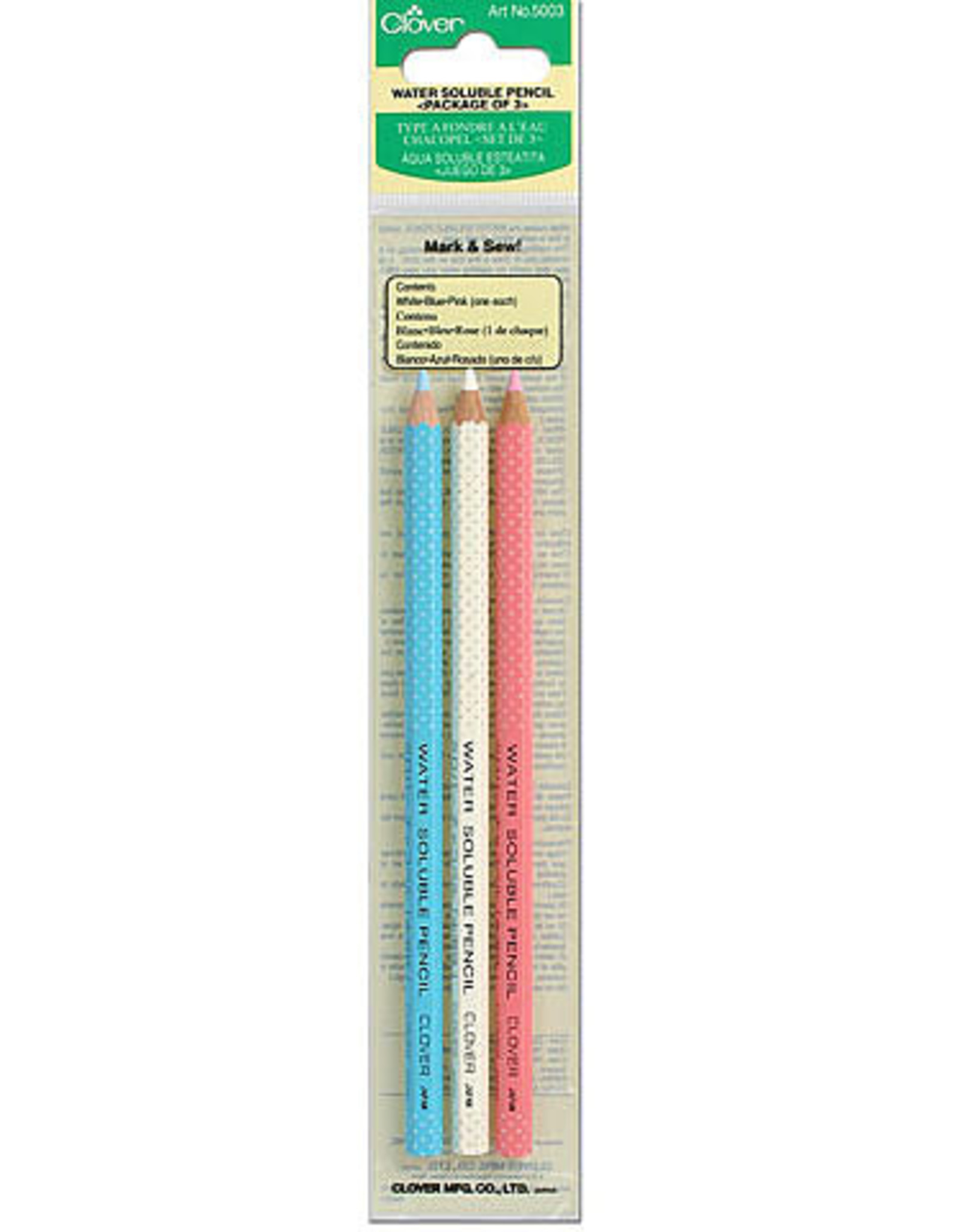 Clover Clover Water Soluble Pencils- 3 pack