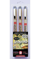 Sakura Pigma Graphic Pen Set of 3