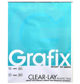 Grafix Clear-Lay 19x24 Clear .003mm