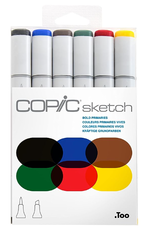 Copic COPIC Sketch Marker - Bold Primaries - Set of 6
