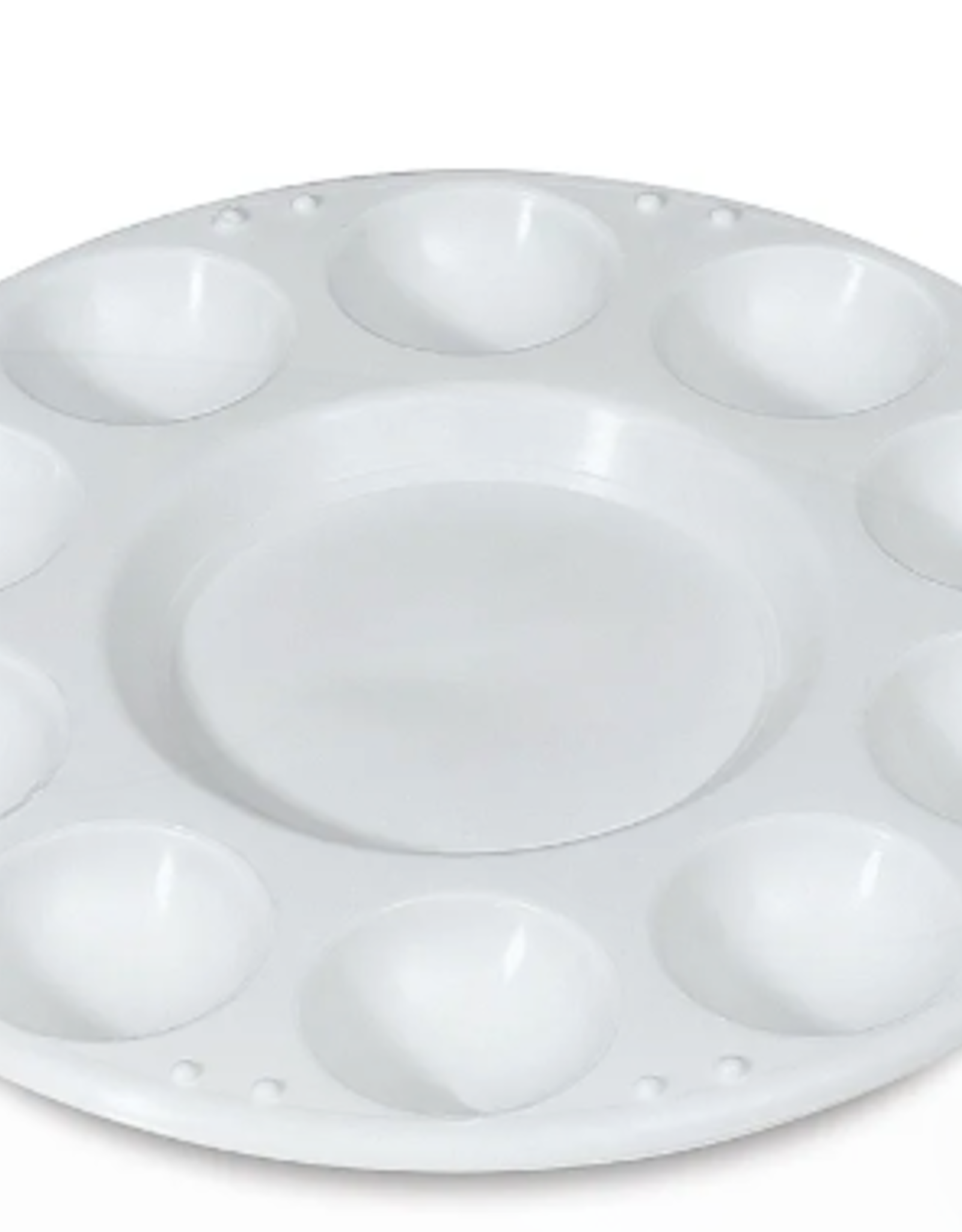 Plastic 10-well Paint Tray - White