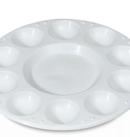 Plastic 10-well Paint Tray - White
