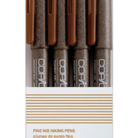 Copic COPIC Multiliner Sets, 4-Pen Sepia Set
