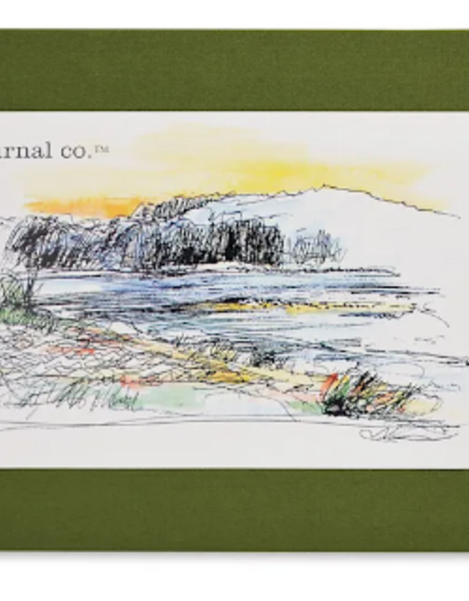 Global Art Global Hand Book Journal Green 3.5x5.5 Landscape