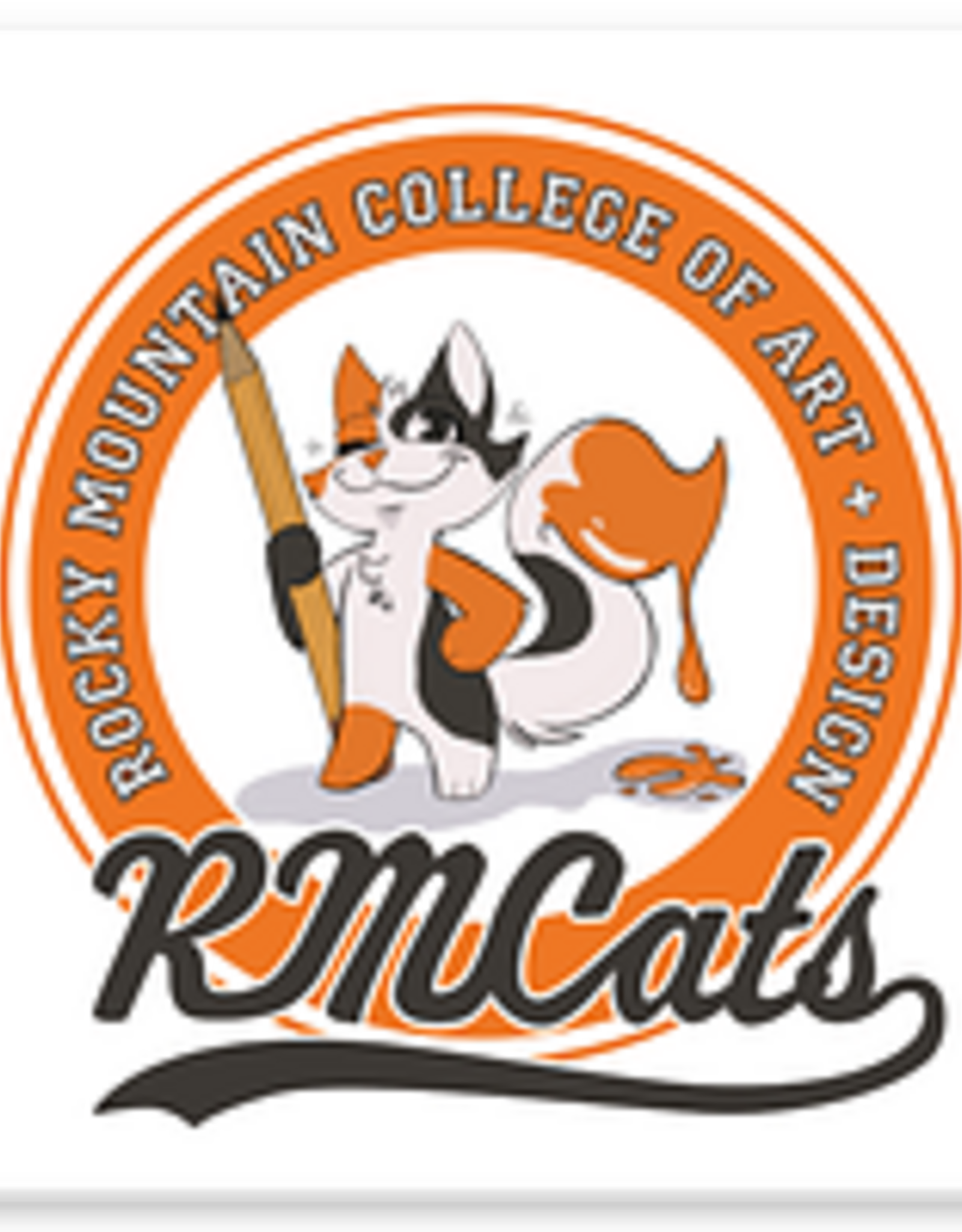 RMCAD Mascot Sticker Orange Square
