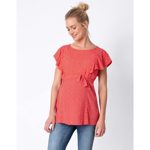 Seraphine Natalia Frill Sleeve Nursing Top Seraphine Natalia Frill Sleeve Nursing Top