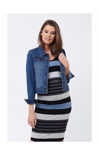 Ripe Denim Jacket With Side Zips Ripe Denim Jacket With Side Zips