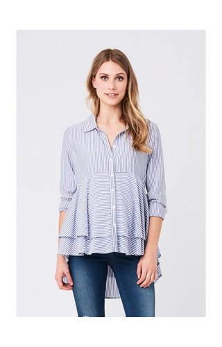 Ripe Stripe Layered Peplum Shirt Ripe Stripe Layered Peplum Shirt