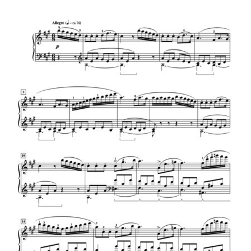Sonata in A Major, Op. 120: For Solo Piano (Alfred Masterwork Edition)