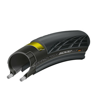 CONTINENTAL Pneu Continental Grand Prix 5000 700 x 25 Clincher Folding Black 330tpi